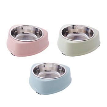 Stainless steel pet triangle bowl